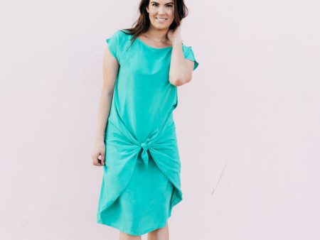 Iris Rayon Tie Dress Mint Hot on Sale