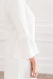 White Flutter Sleeve Dress Cheap