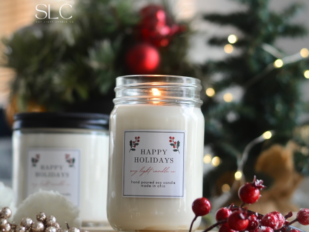 Happy Holidays Candle Online