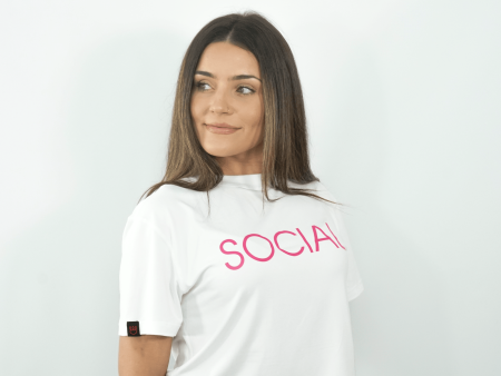 SOCIAL Crop Tee (Multiple Colors) Online now