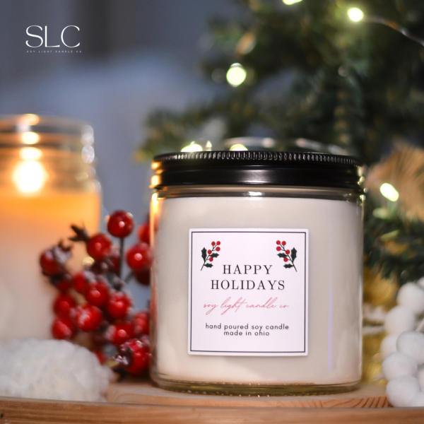 Happy Holidays Candle Online