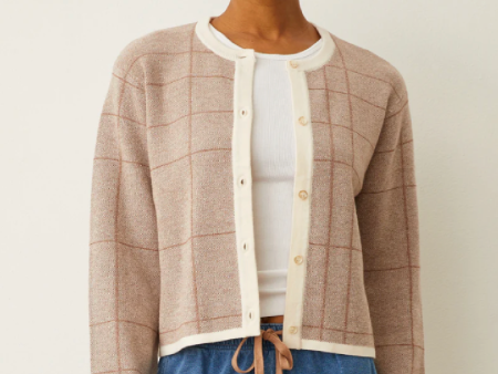 Waffle Plaid Cardi For Cheap