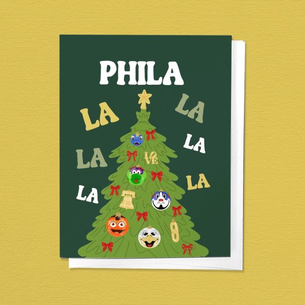 Phila La La La Philly Sports Christmas Holiday Greeting Card on Sale