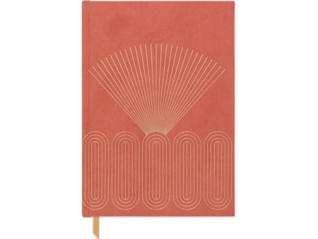 Radiant Rays Terracotta Suede Journal Online now