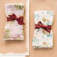 Milkbarn Bamboo Muslin Sky Floral Two-Piece Burp Cloth Set Supply