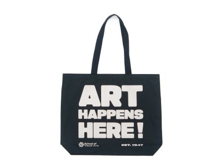 Art Happens Here! Tote (Multiple Colors) Discount