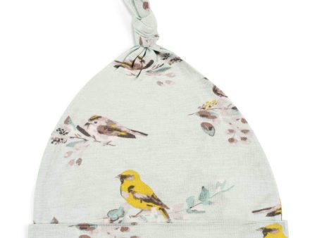 Milkbarn Bamboo Knotted Hat Blue Bird 3-6mo For Discount