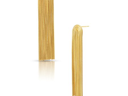 Reine Snake Chain Tassel Earrings Hot on Sale