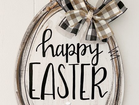 Rustic Happy Easter Oval Doorhanger Discount