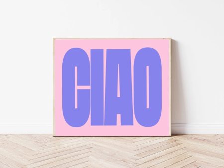 Ciao Typography Art Print on Sale