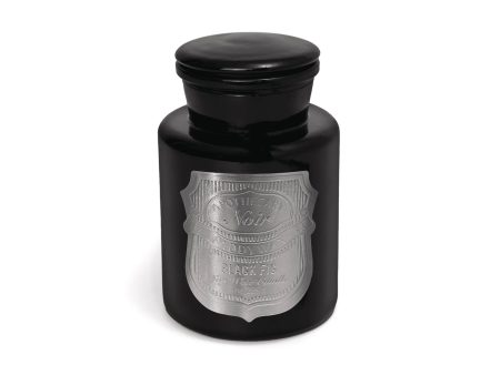 Apothecary Noir Vessel Candle with Silver Label - Black Fig Online