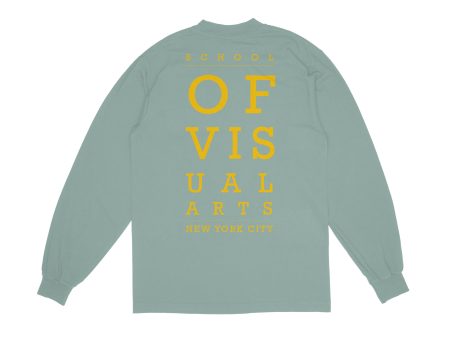 SVA Eyechart Long Sleeve T-Shirt Discount