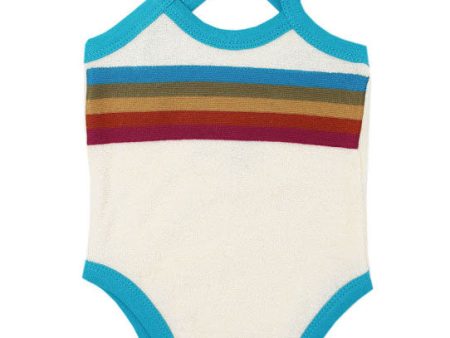 L ovedbaby Organic Terry Cloth Bodysuit- Teal Fashion