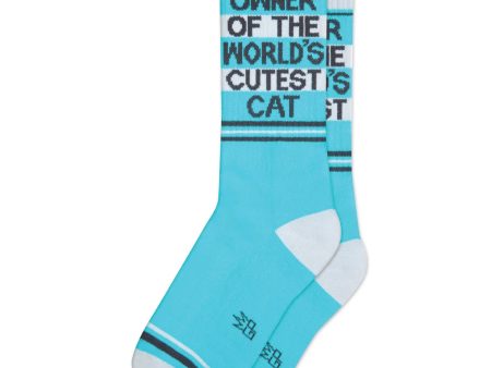 Owner of The World s Cutest Cat Unisex Socks Hot on Sale