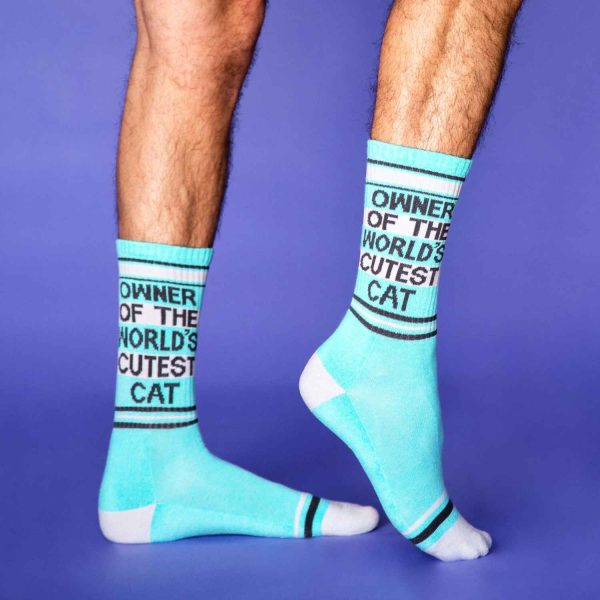 Owner of The World s Cutest Cat Unisex Socks Hot on Sale