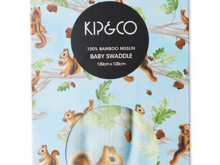 Squirrel Scurry Bamboo Swaddle Blanket Discount