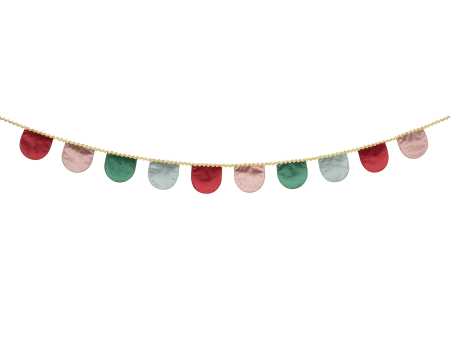 Meri Meri Christmas Velvet Scallop Garland Online now