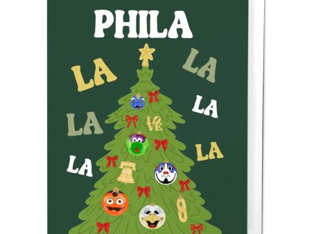 Phila La La La Philly Sports Christmas Holiday Greeting Card on Sale