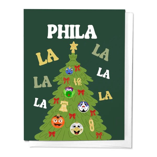 Phila La La La Philly Sports Christmas Holiday Greeting Card on Sale