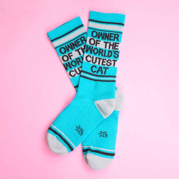 Owner of The World s Cutest Cat Unisex Socks Hot on Sale