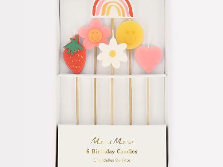 Meri Meri Happy Face Icons Birthday Candles For Cheap