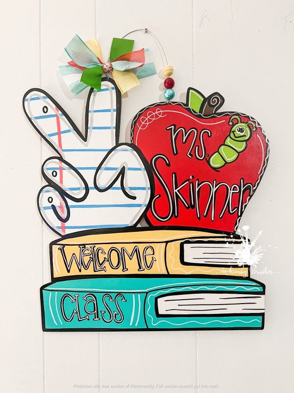 Peace, Apple, and Bookstack Doorhanger on Sale