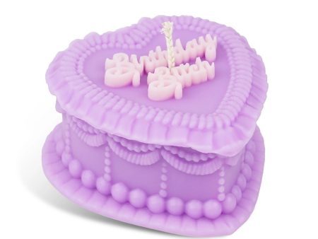 Birthday Bitch Vintage Heart Cake Candle Online