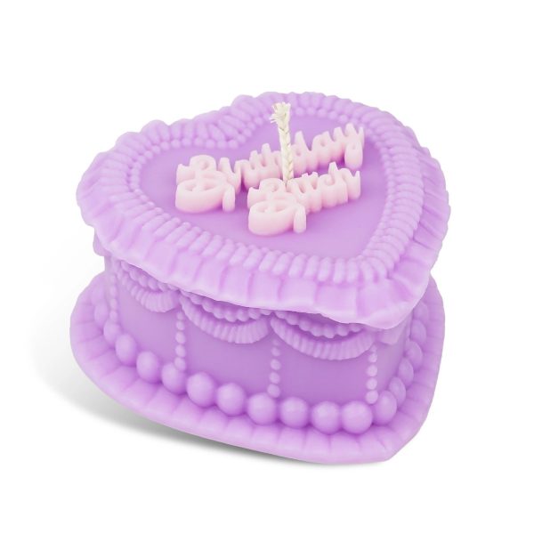 Birthday Bitch Vintage Heart Cake Candle Online