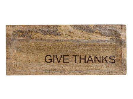 Give Thanks Mango Wood Cutting Board For Sale