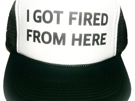 I Got Fired From Here  Inappropriate Trucker Hat in Lime Green Discount