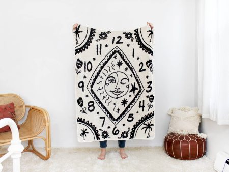 Counting Sun & Moon Mini Tapestry Baby Blanket For Sale