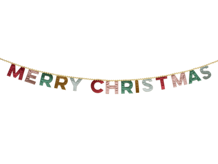 Meri Meri Merry Christmas Velvet Pennant Garland Cheap