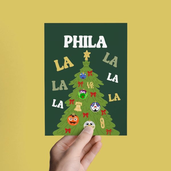 Phila La La La Philly Sports Christmas Holiday Greeting Card on Sale