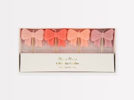 Meri Meri Pink Bow Birthday Candles For Sale