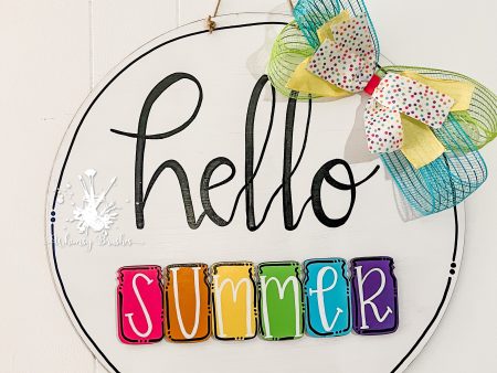 Hello Summer Round Doorhanger Hot on Sale