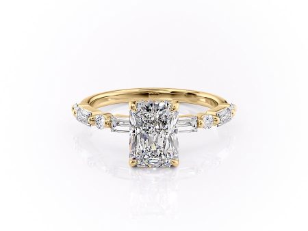 The Patricia Set With A 4 Carat Radiant Moissanite Hot on Sale