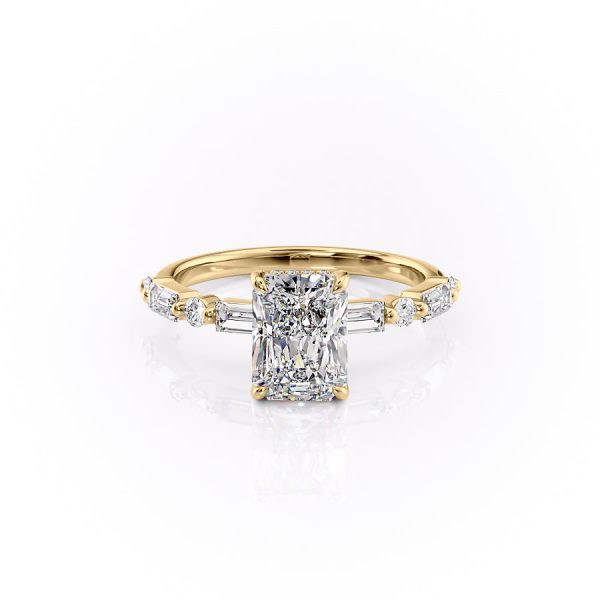 The Patricia Set With A 4 Carat Radiant Moissanite Hot on Sale