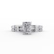 The Patricia Set With A 4.5 Carat Radiant Moissanite For Cheap