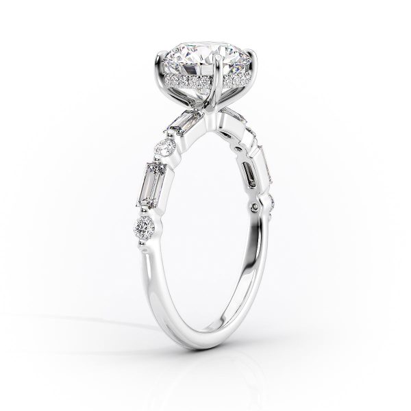 The Patricia Set With A 5 Carat Princess Moissanite on Sale