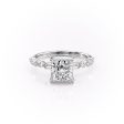 The Patricia Set With A 4.5 Carat Princess Moissanite Hot on Sale