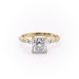 The Patricia Set With A 5 Carat Princess Moissanite Cheap