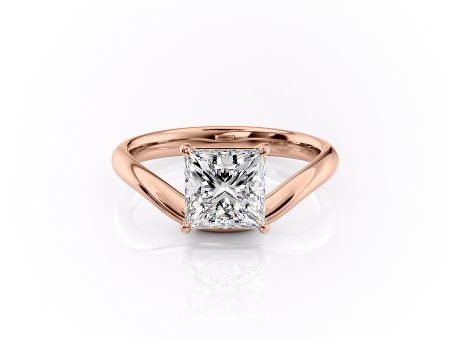 The Berta Set With A 4 Carat Princess Moissanite Cheap