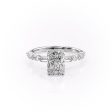 The Patricia Set With A 3 Carat Radiant Moissanite on Sale