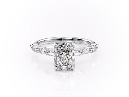 The Patricia Set With A 3 Carat Radiant Moissanite on Sale