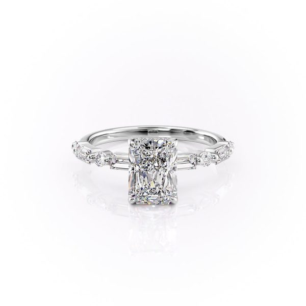 The Patricia Set With A 4.5 Carat Radiant Moissanite For Cheap