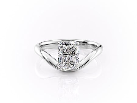 The Berta Set With A 3 Carat Radiant Moissanite Hot on Sale