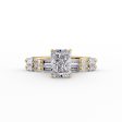 The Patricia Set With A 1.5 Carat Radiant Moissanite Supply