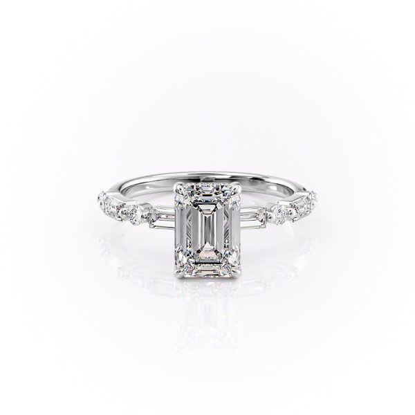 The Patricia Set With A 1 Carat Emerald Moissanite on Sale