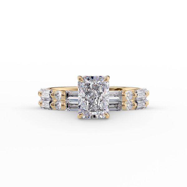 The Patricia Set With A 4 Carat Radiant Moissanite Hot on Sale