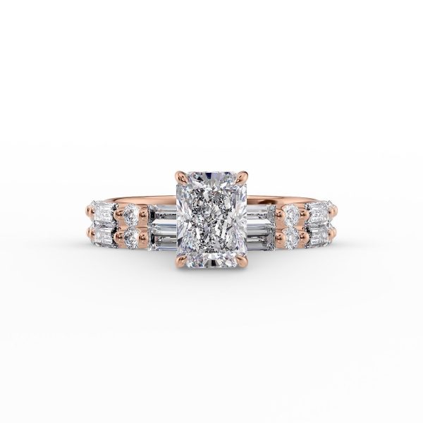 The Patricia Set With A 3.5 Carat Radiant Moissanite Hot on Sale